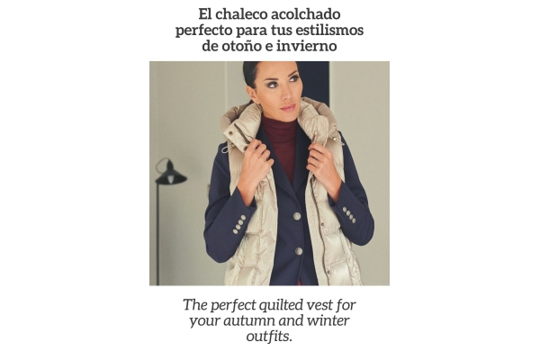 The perfect quilted vest for your autumn and winter outfits.